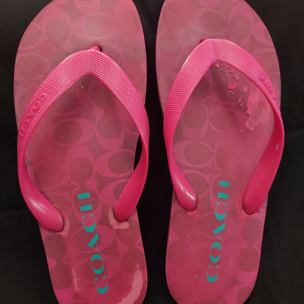 Coach Vibrant Pink Sandals
